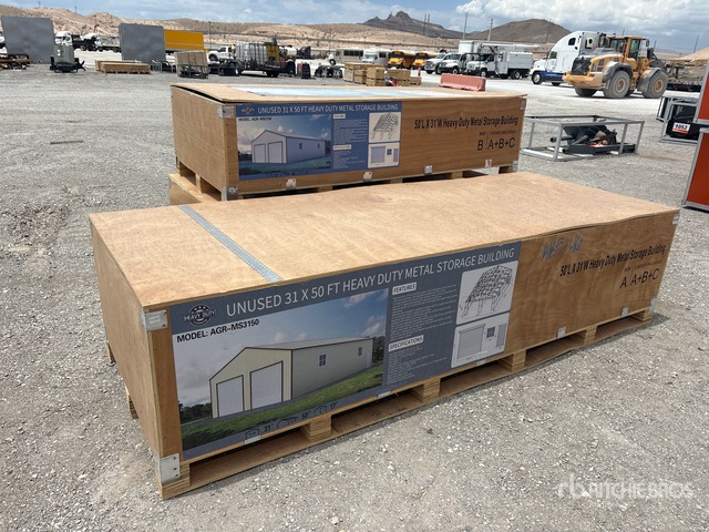 2026 AGR-MS3150 Metal Storage Building Shed (Unused)
