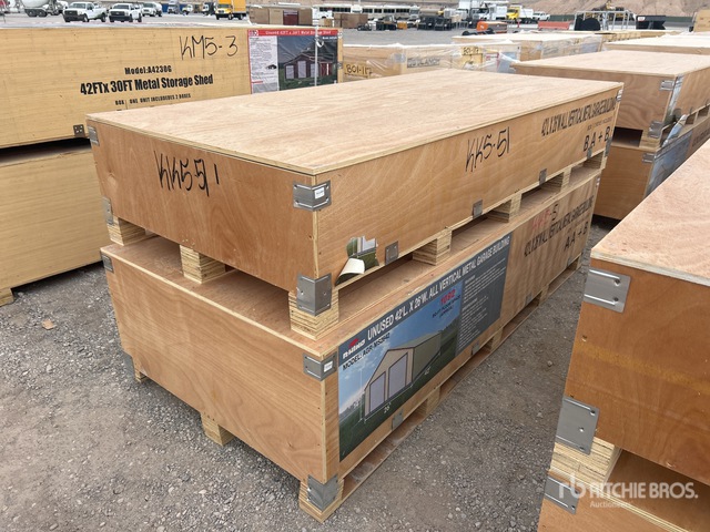 2026 AGR-MS2642 26 ft x 42 ft All Vertical Metal Garage Storage Building (Unused)