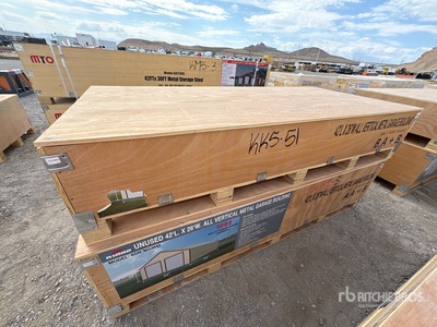 2026 AGR-MS2642 All Vertical Metal Garage Building Shed (Unused)