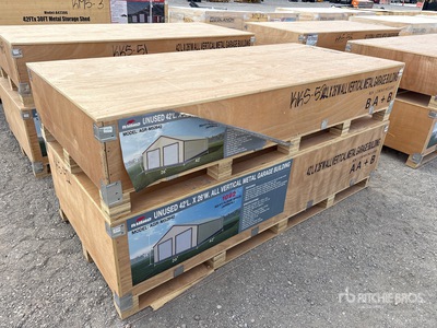 2026 AGR-MS2642 All Vertical Metal Garage Building Shed (Unused)
