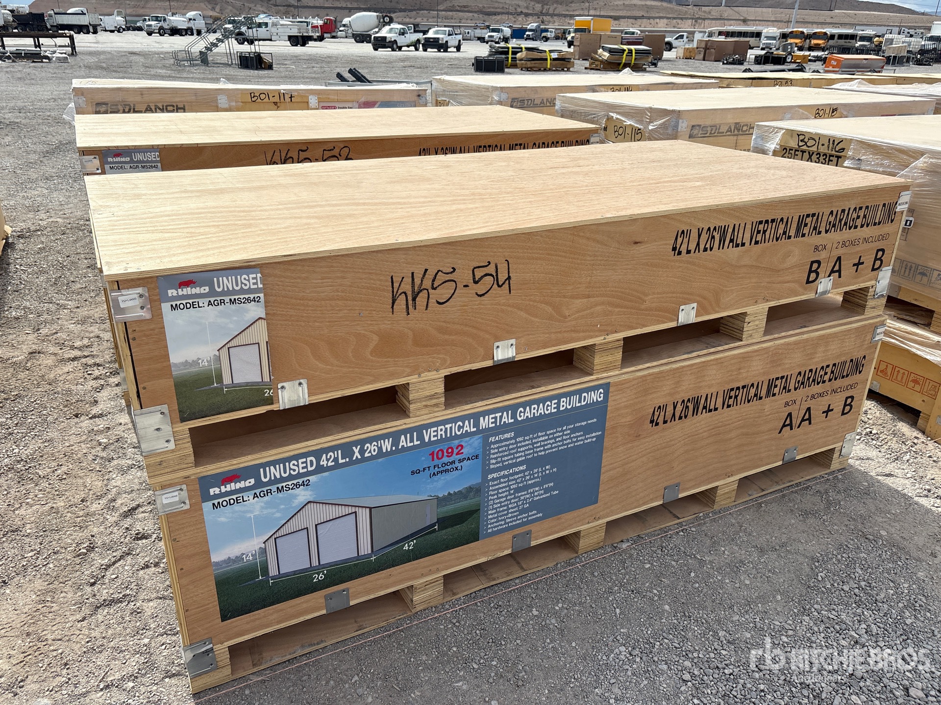 2026 AGR-MS2642 26 ft x 42 ft All Vertical Metal Garage Storage Building (Unused)