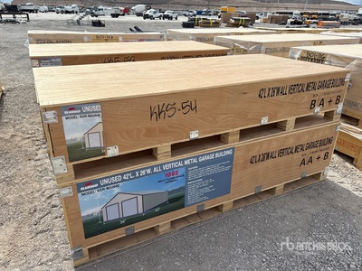 2026 AGR-MS2642 All Vertical Metal Garage Building Shed (Unused)