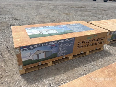 2026 AGR-MS2322 Double Garage Metal Shed (Unused)