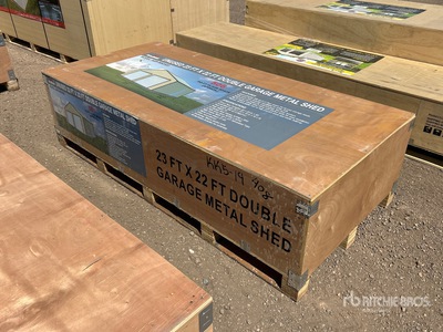 2026 AGR-MS2322 22 ft x 23 ft Double Garage Metal Storage Building (Unused)