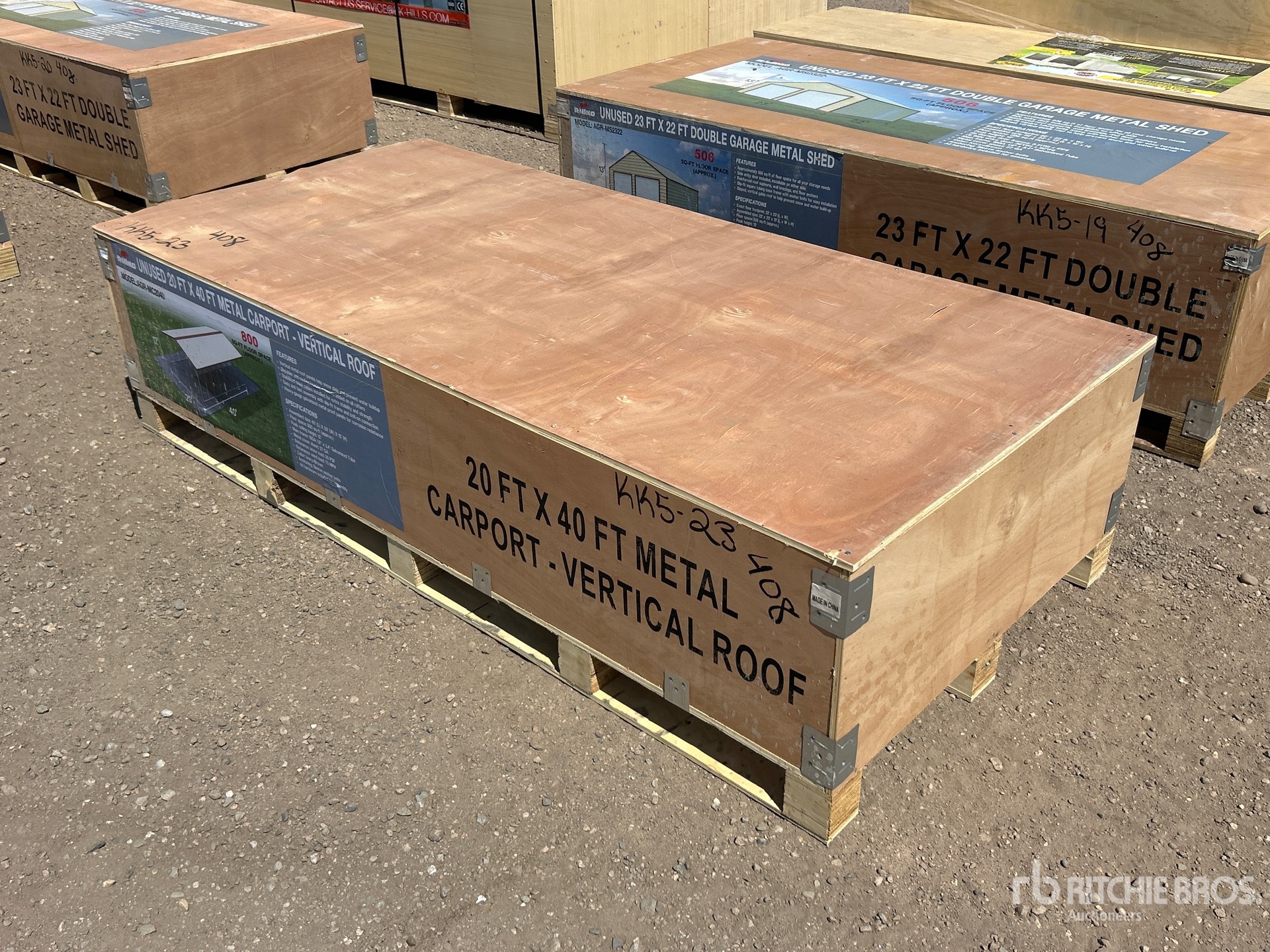 2026 AGR-MC2040 20 ft x 40 ft Steel Carport (Unused)