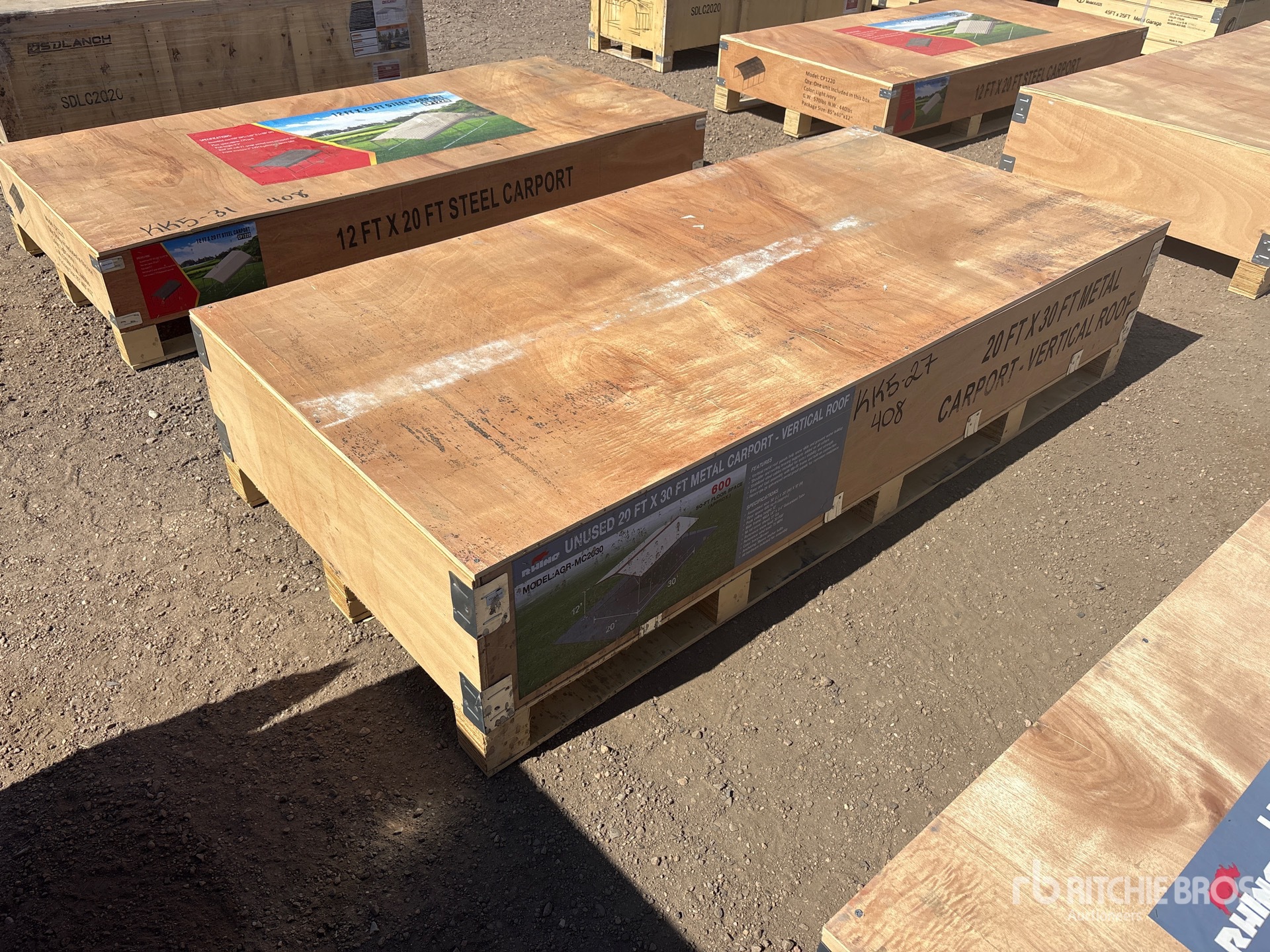 2026 AGR-MC2030 20 ft x 30 ft Steel Carport (Unused)