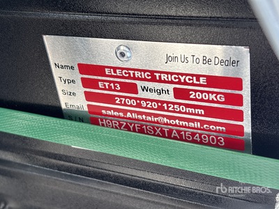 2026 ET13-BLACK Electric Mini Rower trójkołowy (Unused)