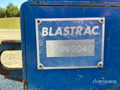 51 in Excavator Chuck Blade & Blastract GPX 16-65 Ride-On Shot Blaster