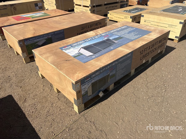 2026 AGR-LS1228 28 ft x 12 ft Livestock Shelter (Unused)