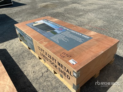 2026 AGR-LS1228 28 ft x 12 ft Livestock Shelter (Unused)