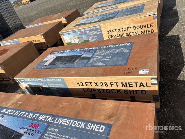 2026 AGR-LS1228 28 ft x 12 ft Livestock Shelter (Unused)