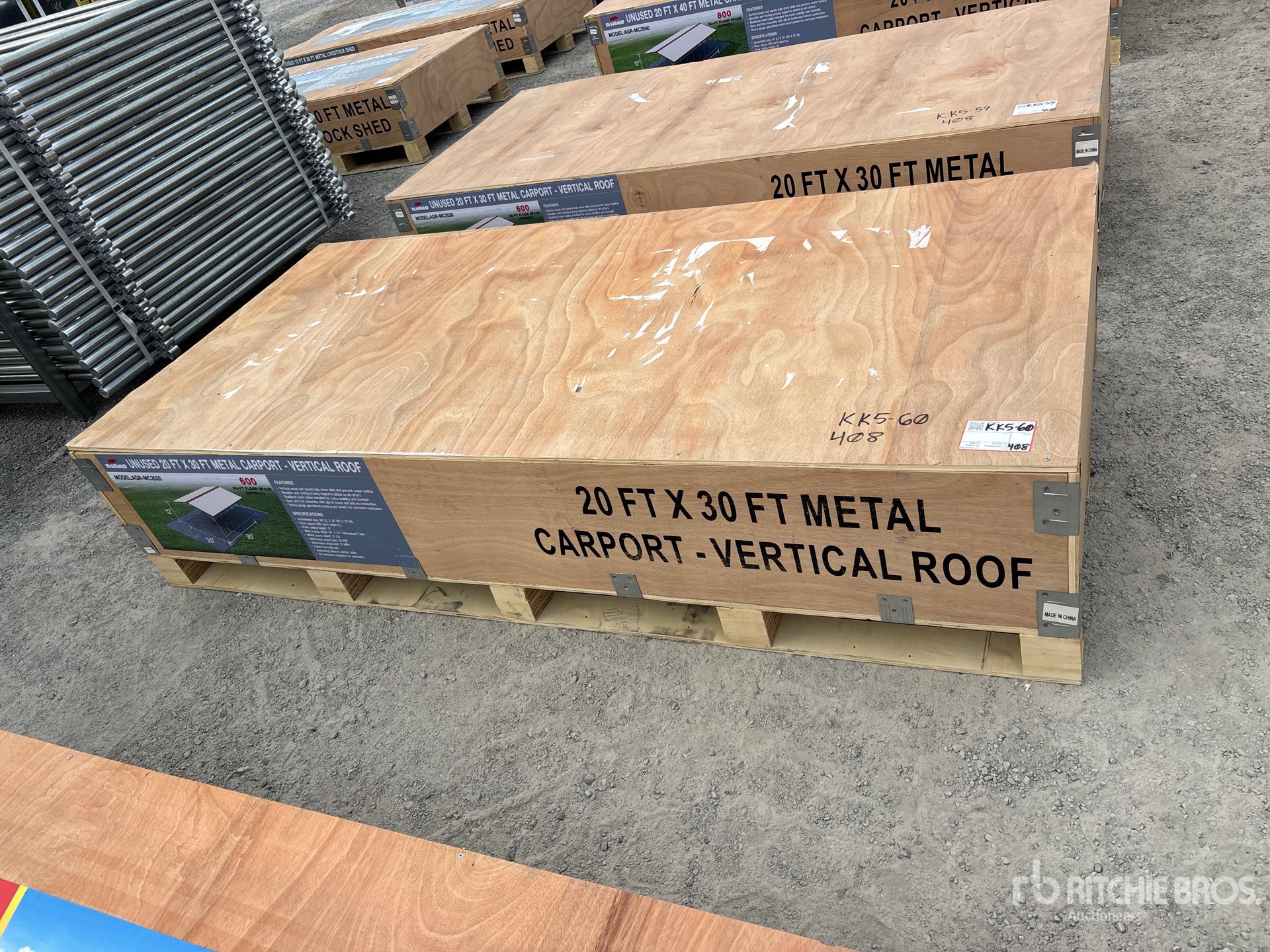 2026 AGR-MC2030 20 ft x 30 ft Steel Carport (Unused)