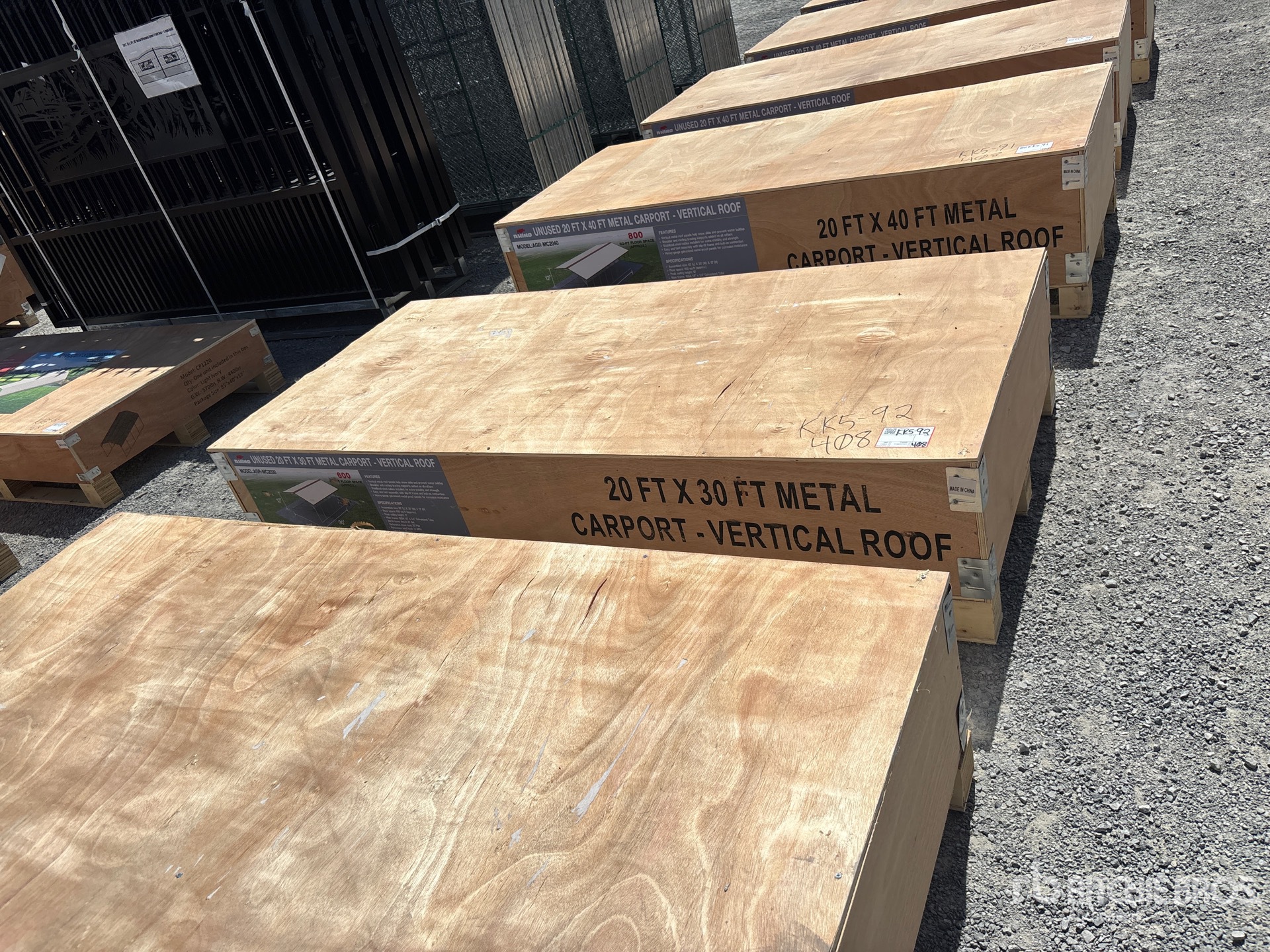2026 AGR-MC2030 20 ft x 30 ft Steel Carport (Unused)