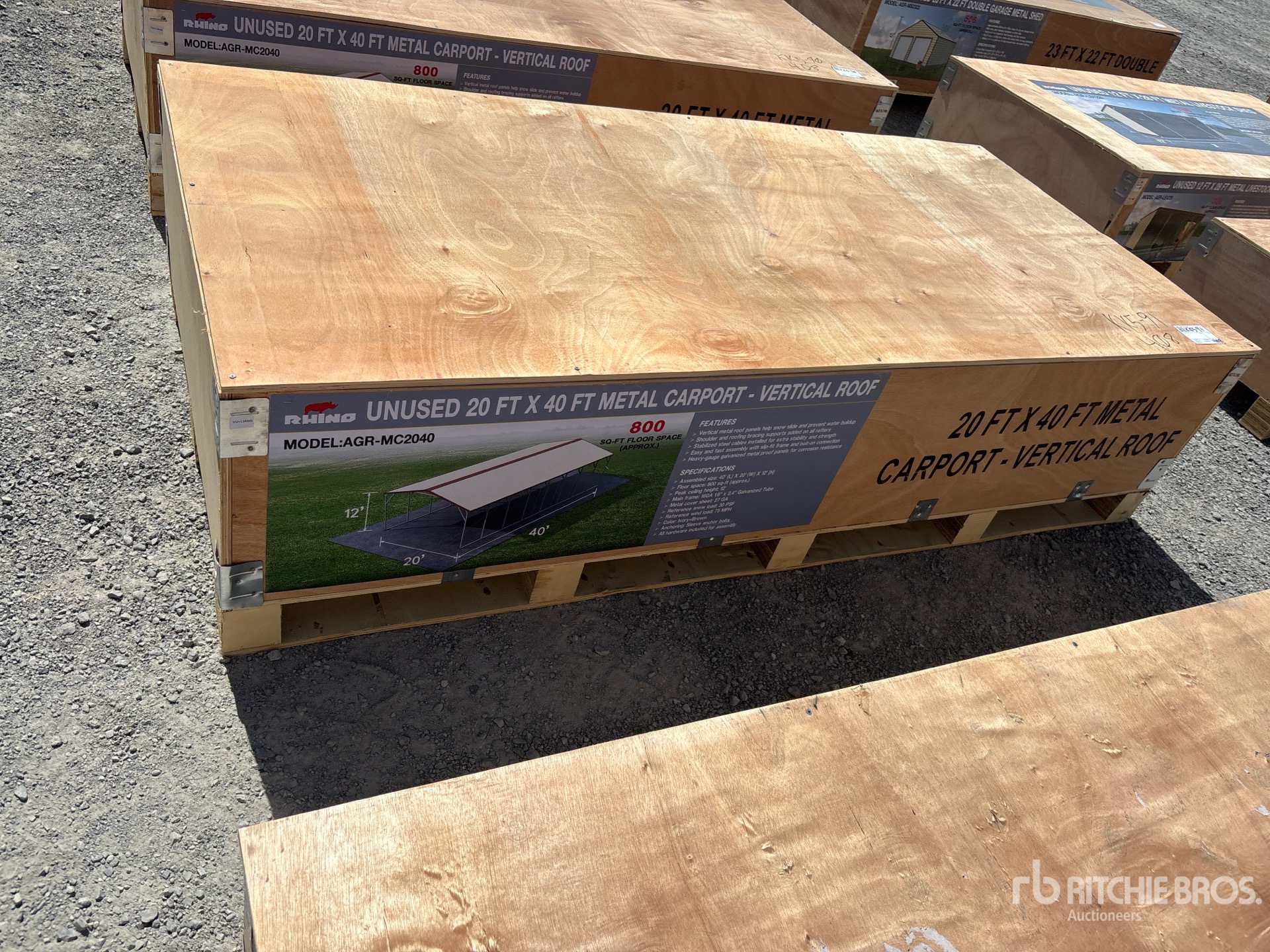 2026 AGR-MC2030 20 ft x 30 ft Steel Carport (Unused)