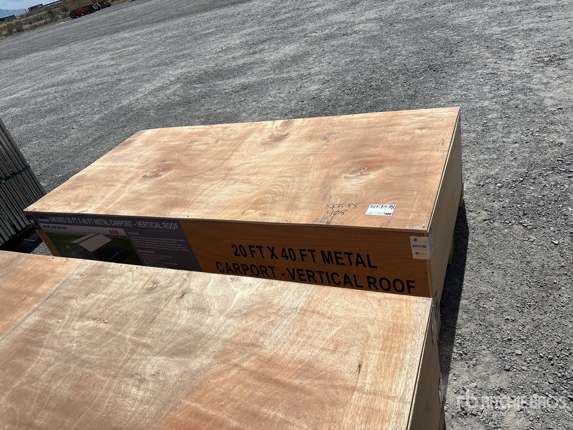 2026 AGR-MC2040 20 ft x 40 ft Steel Carport (Unused)