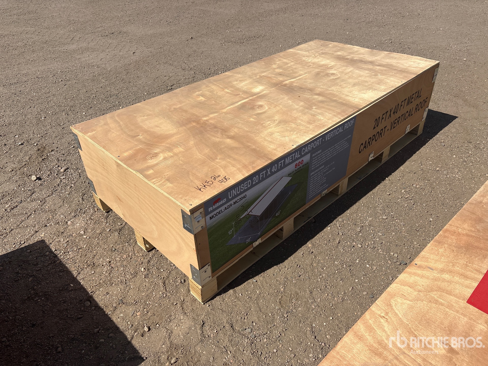 2026 AGR-MC2040 20 ft x 30 ft Metal Carport (Unused)