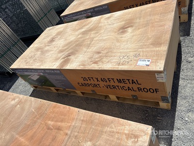 2026 AGR-MC2040 20 ft x 40 ft Steel Carport (Unused)