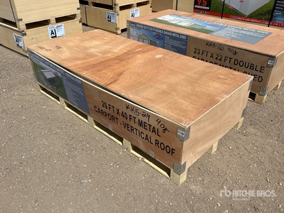 2026 AGR-MC2040 20 ft x 40 ft Steel Carport (Unused)