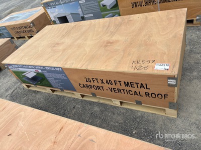 2026 AGR-MC2040 20 ft x 40 ft Steel Abri Voiture (Unused)