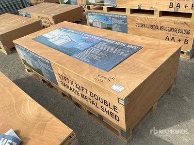 2026 AGR-MS2322 22 ft x 23 ft Double Garage Metal Storage Building (Unused)