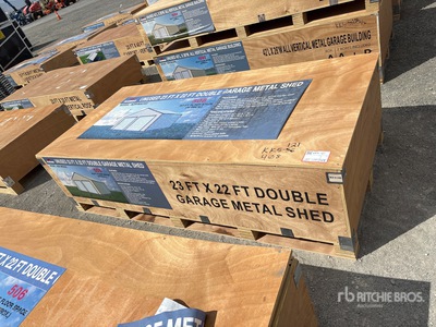 2026 AGR-MS2322 23 ft x 22 ft Double Garage Metal 貯蔵庫 (Unused)