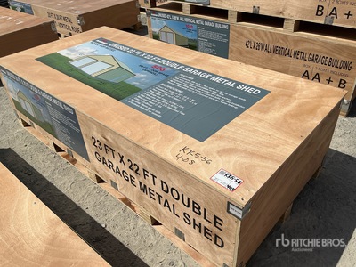 2026 AGR-MS2322 Double Garage Metal Storage Building (Unused)