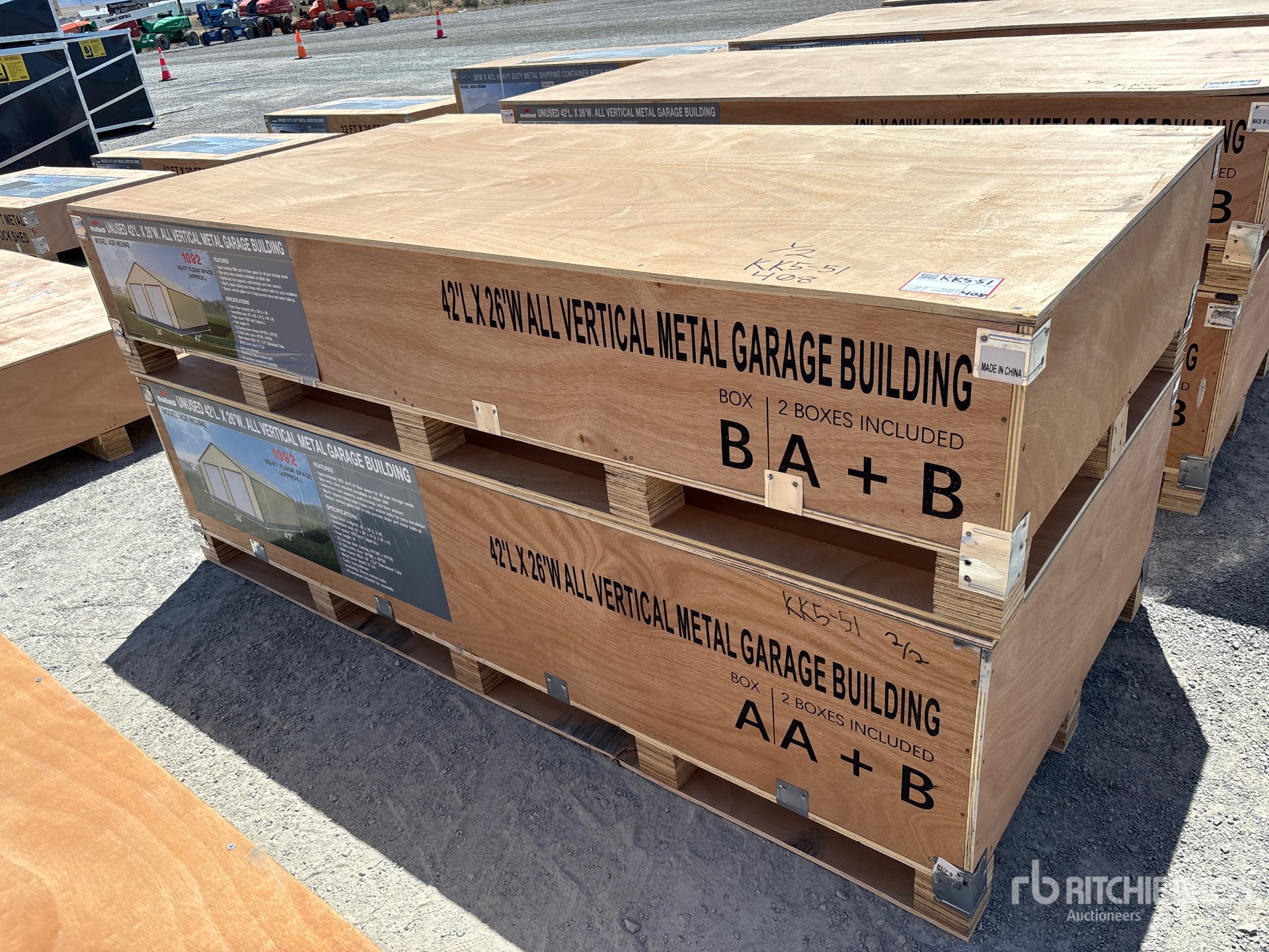 2026 AGR-MS2642 26 ft x 42 ft Vertical Metal Garage Storage Building (Unused)