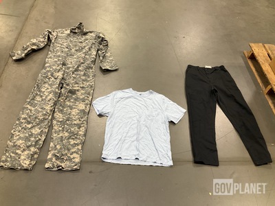 (5) Pairs of Food Service Uniform Pants, (8) Assorted T-Shirts & Assorted Items