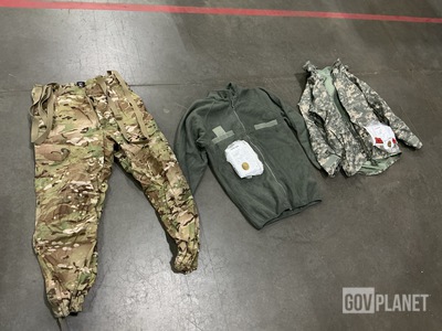 (3) Extreme Cold Weather Parka Liners, (1) Cold Weather Parka & Assorted Items