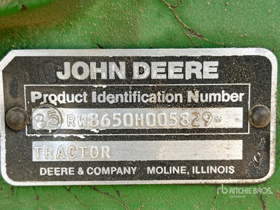 1985 John Deere 8650 Tracteur agricole articulé