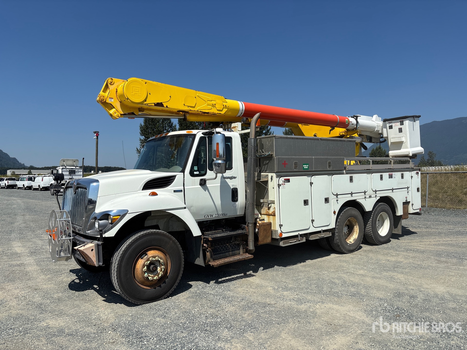 2009 Altec AM855 55 ft on 2009 International 7500 6x4 Bucket Truck