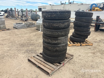 Quantity of (7) 225/70R19.5 Pneus