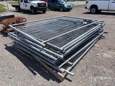 Quantity of 10 ft x 8 ft Galvanized Temporary Fencing