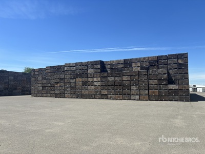 Quantity of (96) 47.5 in x 47.5 in x 27.5 in Height Wood Storage Bin