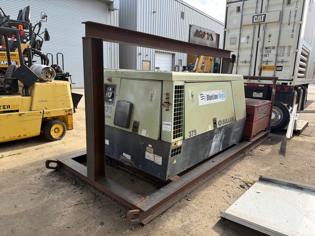2012 Sullair 375DPQ JD3 EPA 375 cfm Skid-Mounted Air Compressor