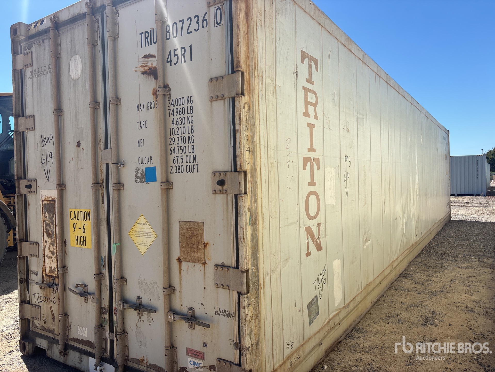 2011 40 ft High Cube Refrigerated Storage Container
