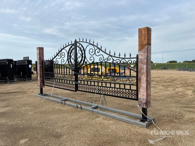 2026 EG EarthyGrounds EG-T20-SC 20 ft Steel Bi-Parting Driveway Gate (Unused)