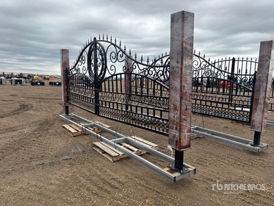 Quantity of (2) 2026 EG EarthyGrounds T20-SC&T20-TL 20 ft Steel Driveway Gate (Unused)