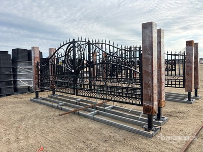 Quantity of (2) 2026 EG EarthyGrounds T20-SC&T20-TL 20 ft Steel Bi-Parting Driveway Gate (Unused)