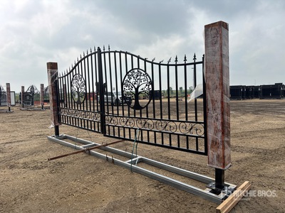 2026 EG EarthyGrounds T20-TL&T20-DF 20 ft Steel Bi-Parting Driveway Gate (Unused)