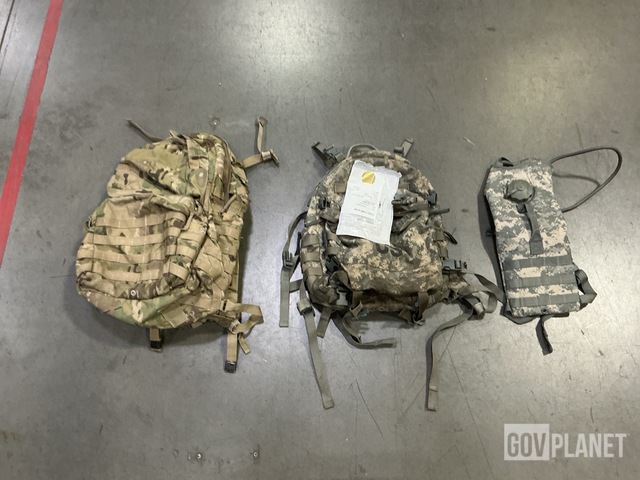 (3) Medium MOLLE Rucksack Sets, (13) Assault Packs & Assorted Items