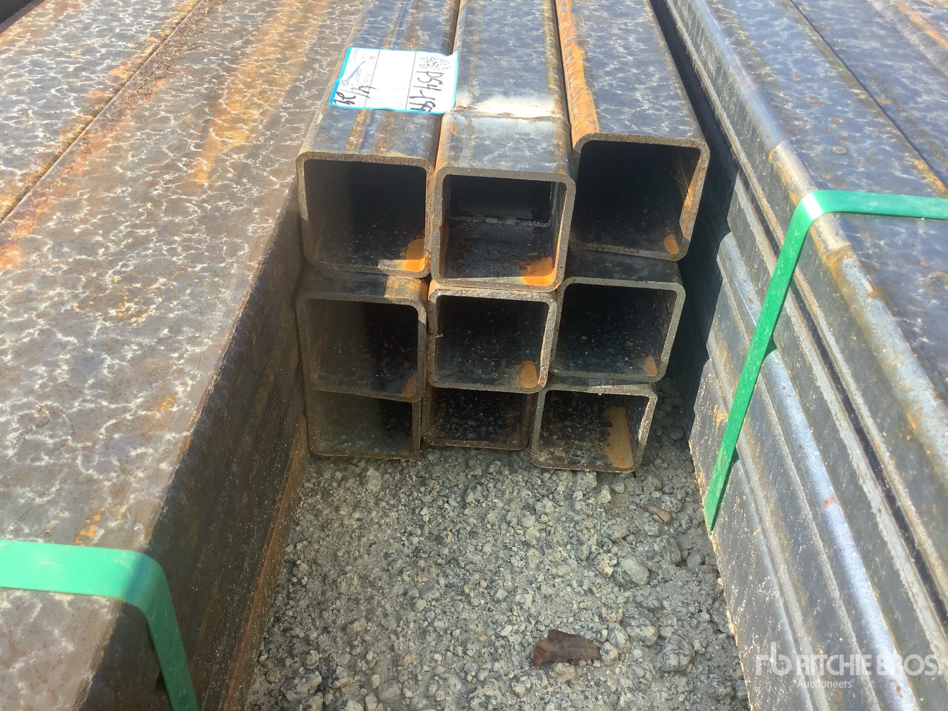 Quantity of (9) Kit Containers Steel Square Tube Pipe- 227 in Long
