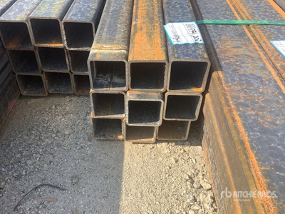 Quantity of (9) Kit Containers Steel Square Tube Pipe- 240" Long