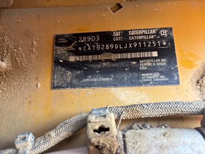 2022 Cat 289D3 Two-Speed High Flow XPS Chargeuse sur rails compacte