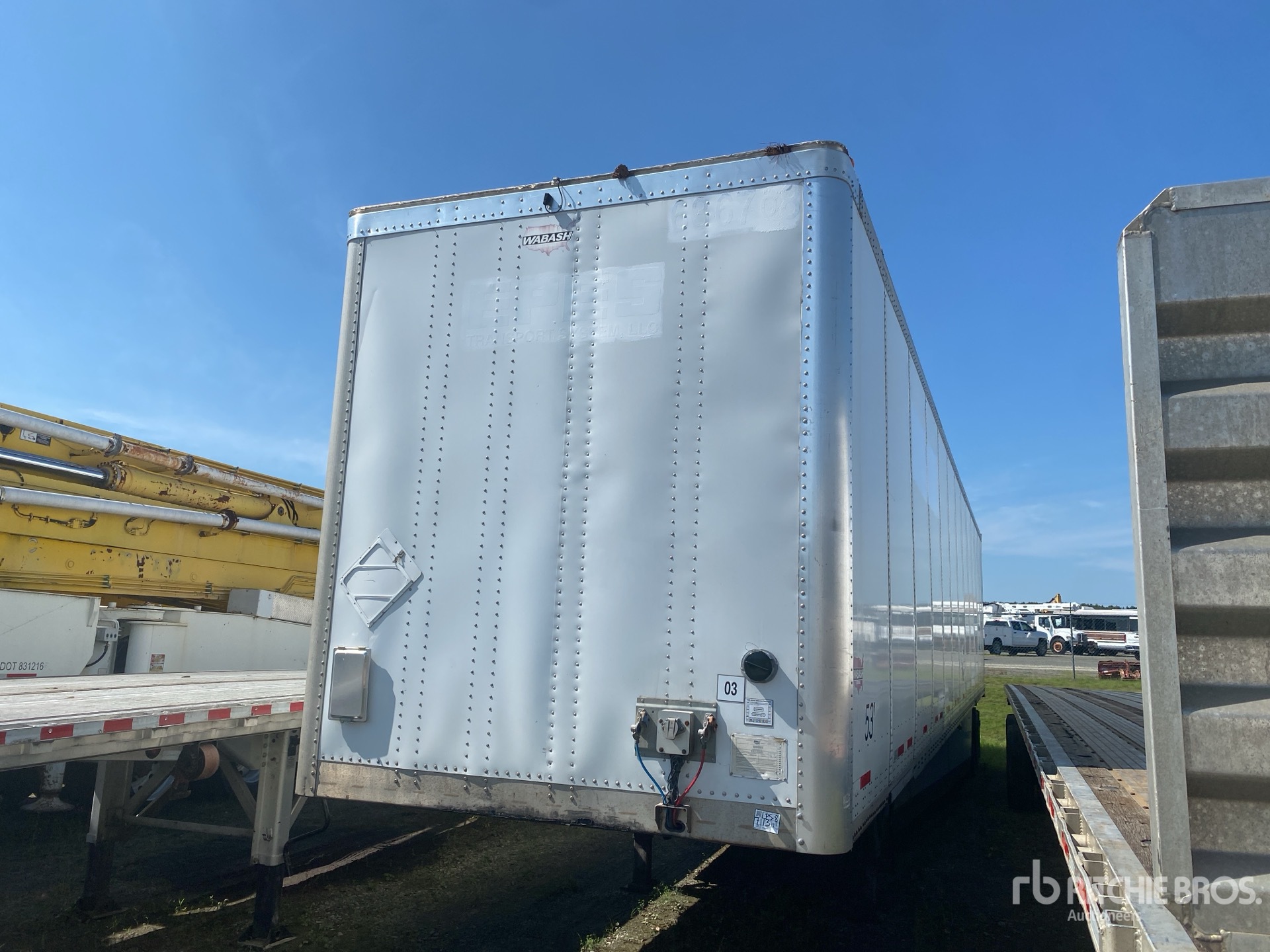 2016 Wabash DVCVHPC 53 ft x 102 in T/A Van Trailer