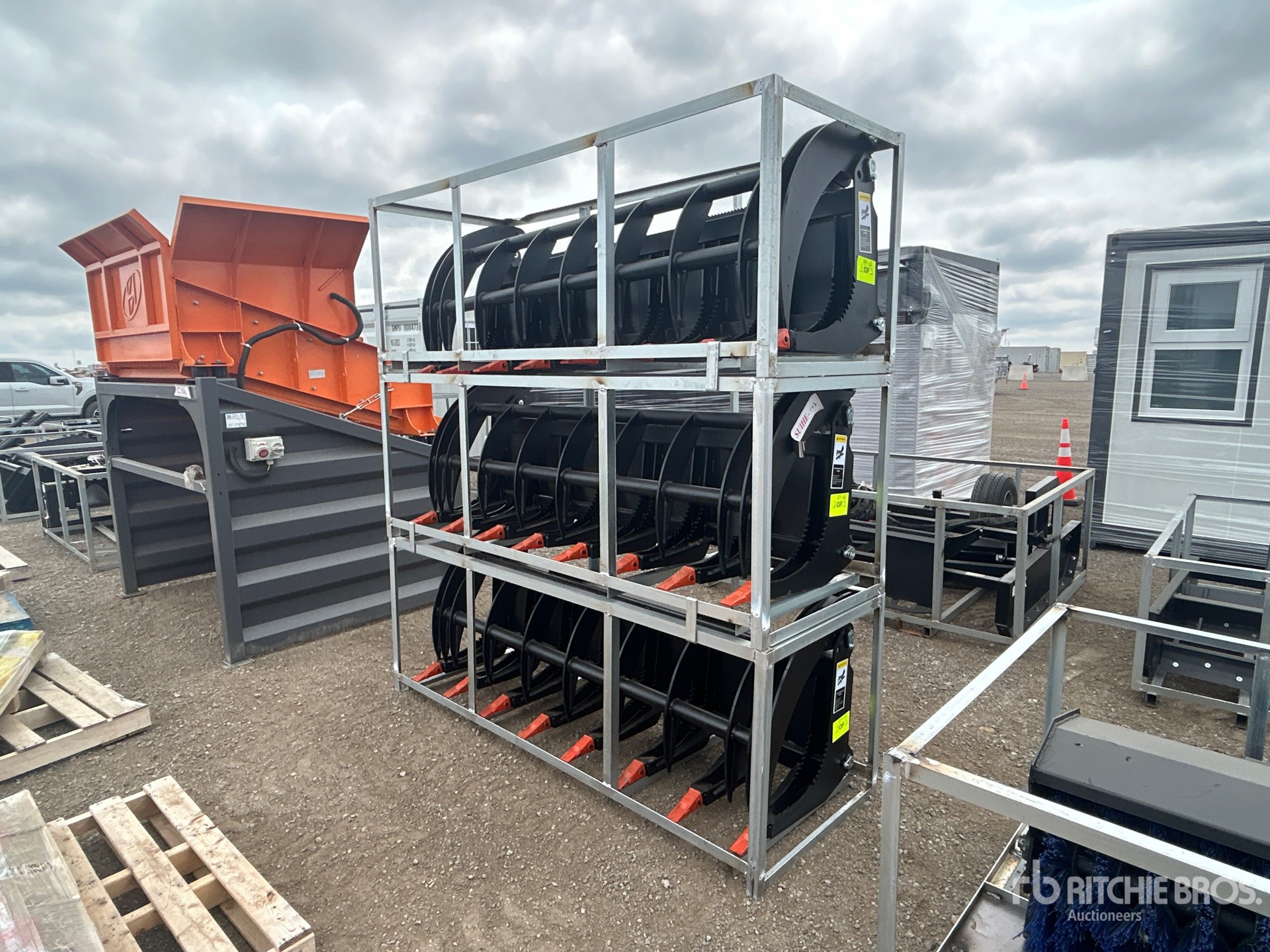 Quantity of (3) 2026 Suihe SSR-78 78 in Root Rake Skid Steer Grapple (Unused)
