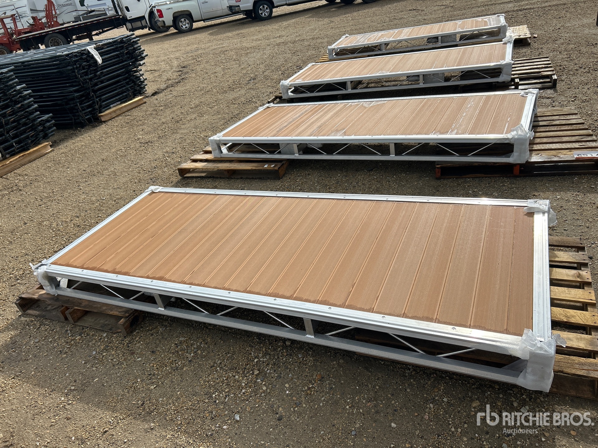 Quantity of (2) 2026 BYT BDF410 4 ft x 10 ft Aluminum Boat Dock Section Kit (Unused)