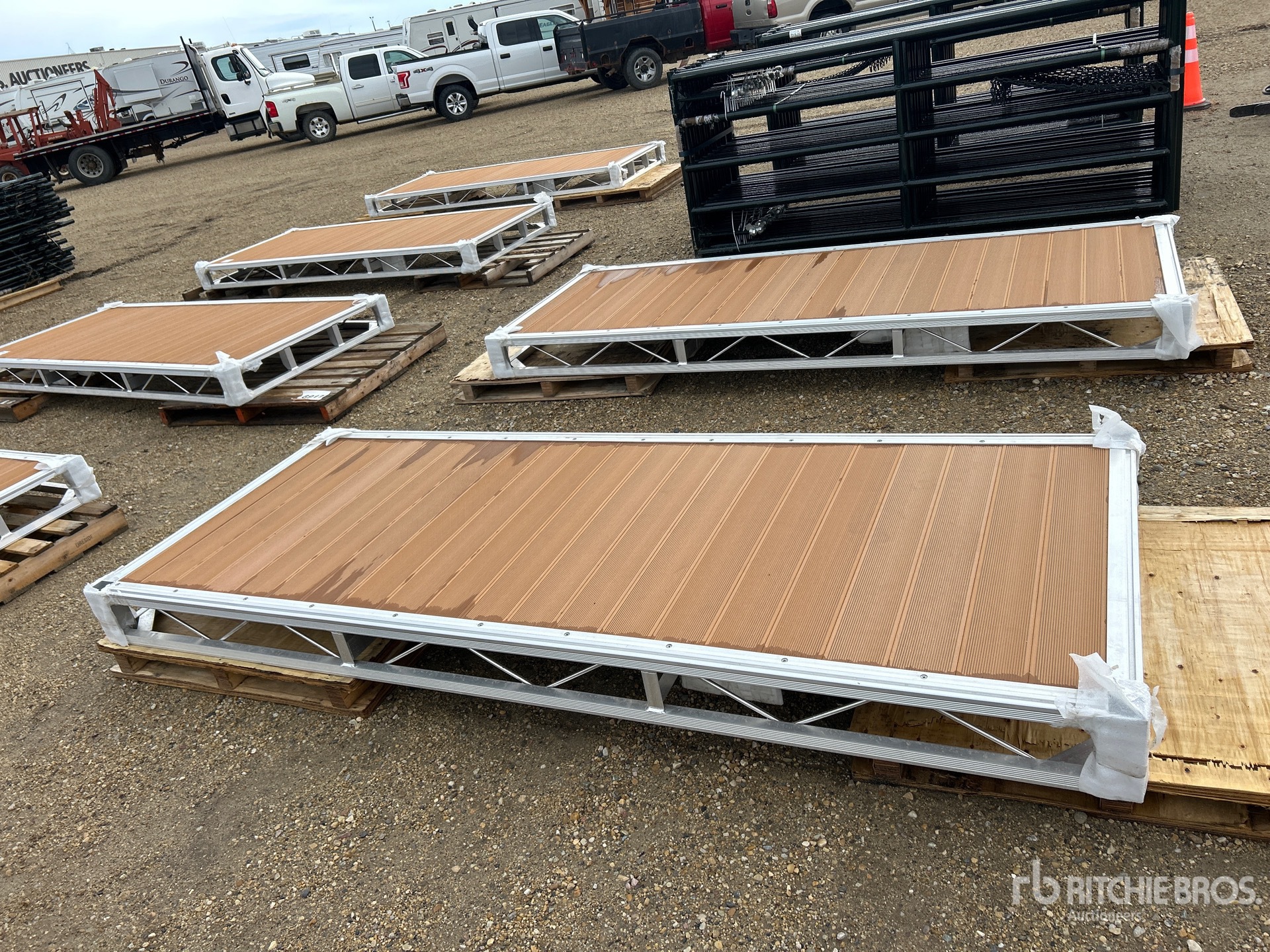 Quantity of (2) 2026 BYT BDF410 4 ft x 10 ft Aluminum Boat Dock Section Kit (Unused)