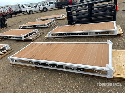 Quantity of (2) 2026 BYT BDF410 4 ft x 10 ft Aluminum Boat Dock Section Kit (Unused)