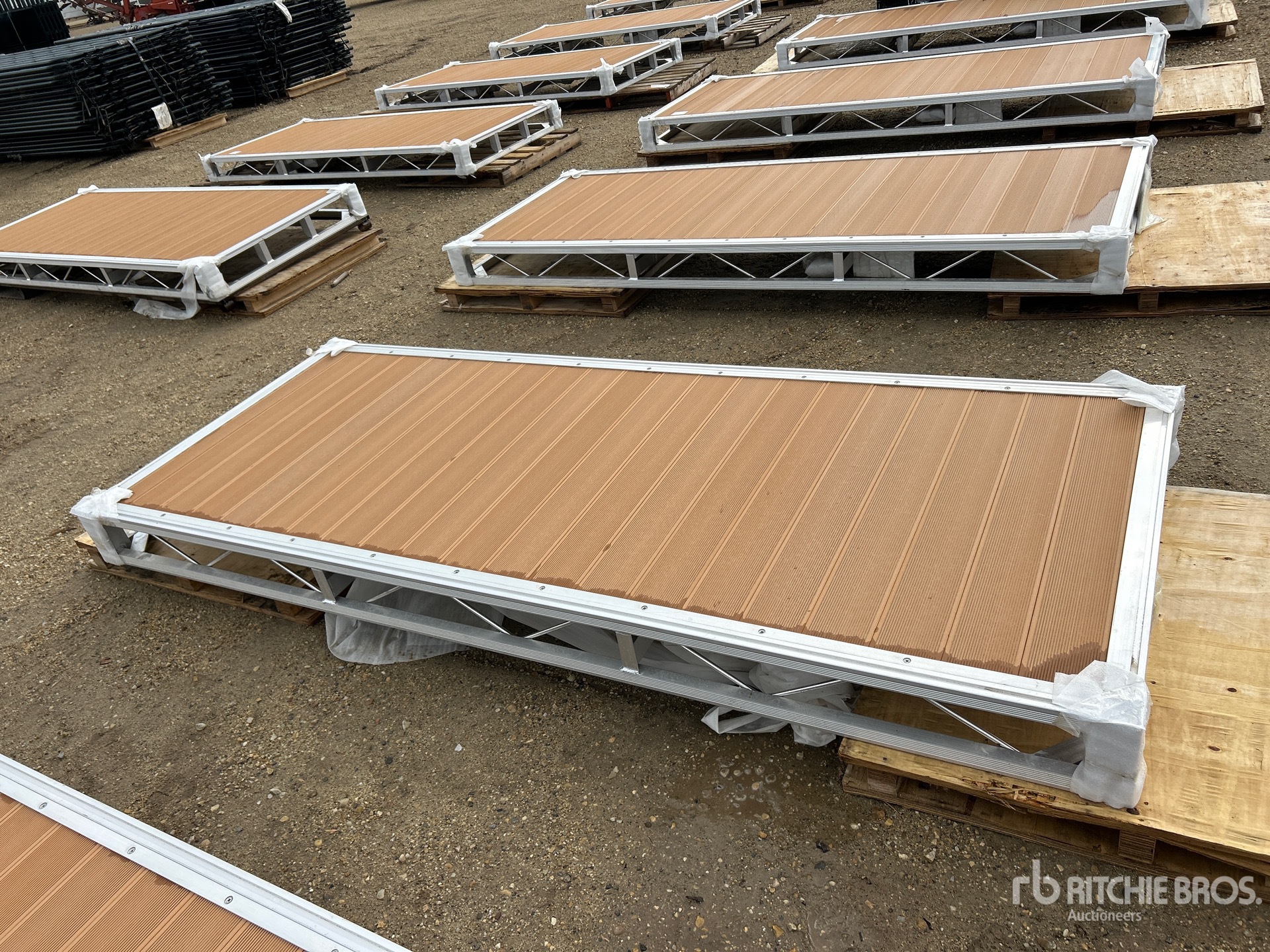 Quantity of (2) 2026 BYT BDF410 4 ft x 10 ft Aluminum Boat Dock Section Kit (Unused)